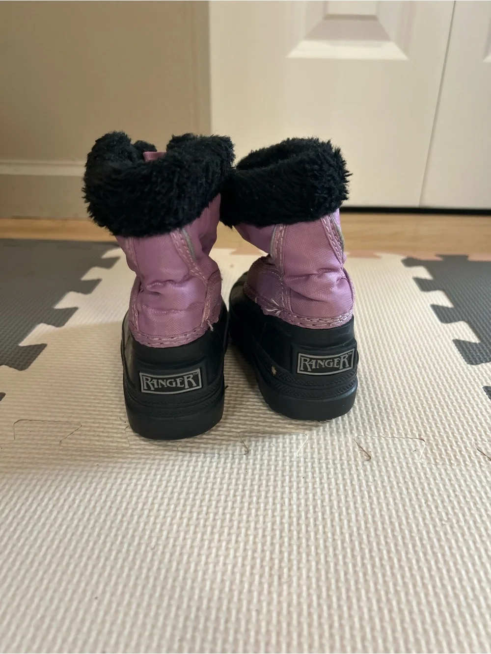 Kids Waterproof Snow Boots - Purple and Black
